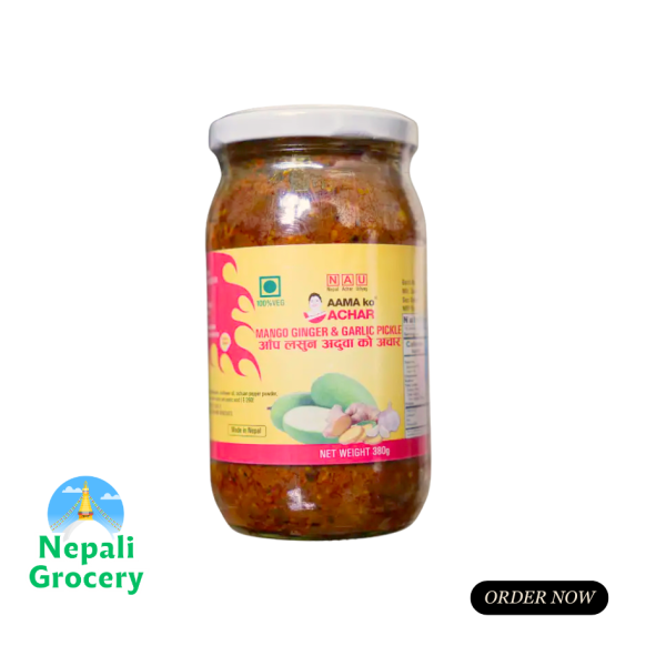 Aama ko Aachar Mango Ginger and Garlic Pickle – 380g – Nepali Grocery