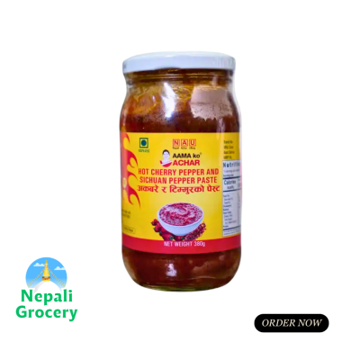 Aama ko Aachar Hot Cherrry Pepper & Sichuan Pepper Paste - 380g